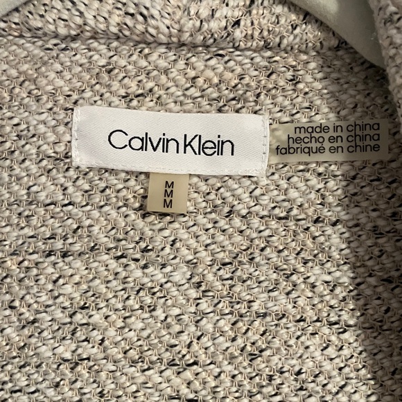 Calvin Klein Open-Front Blazer – Cream with Black Speckling - Picture 4 of 8